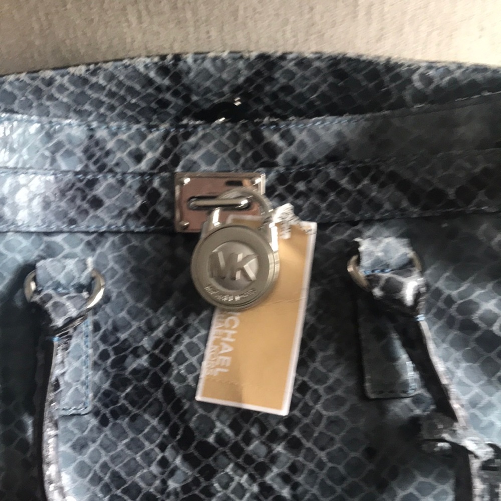 Michael Michael Kors Hamilton Python Blue Denim - image 3
